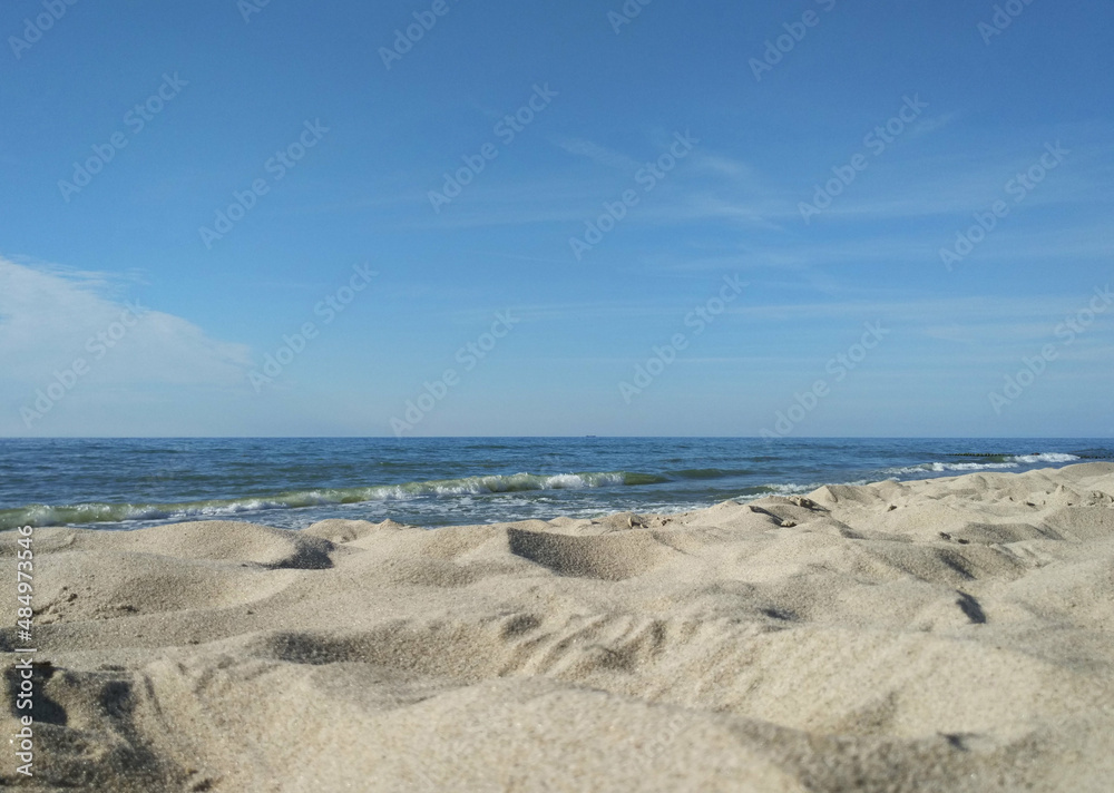 A baltic seascape with a sand in the front