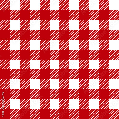 Red checkered seamless pattern, red tablecloth pattern 