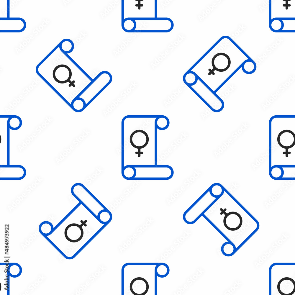 Line Feminism icon isolated seamless pattern on white background. Fight for freedom, independence, equality. Colorful outline concept. Vector Line Feminism icon isolated seamless pattern on white background. Fight for freedom, independence, equality. Colorful outline concept. Vector