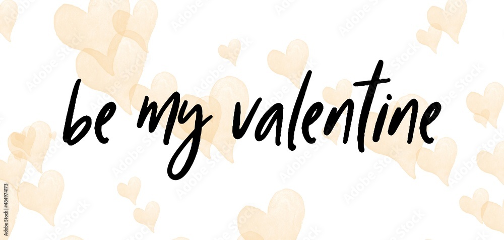 Obraz premium Valentine's day gift cart with be my valentine text. Love related items. Home decoration printable.