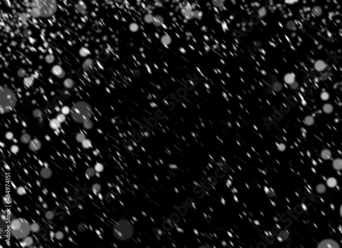 Falling snow on black background preset for you design