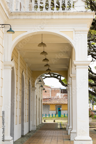 Historical train station at Palmira City in the region of the Valle del Cauca in Colombia photo