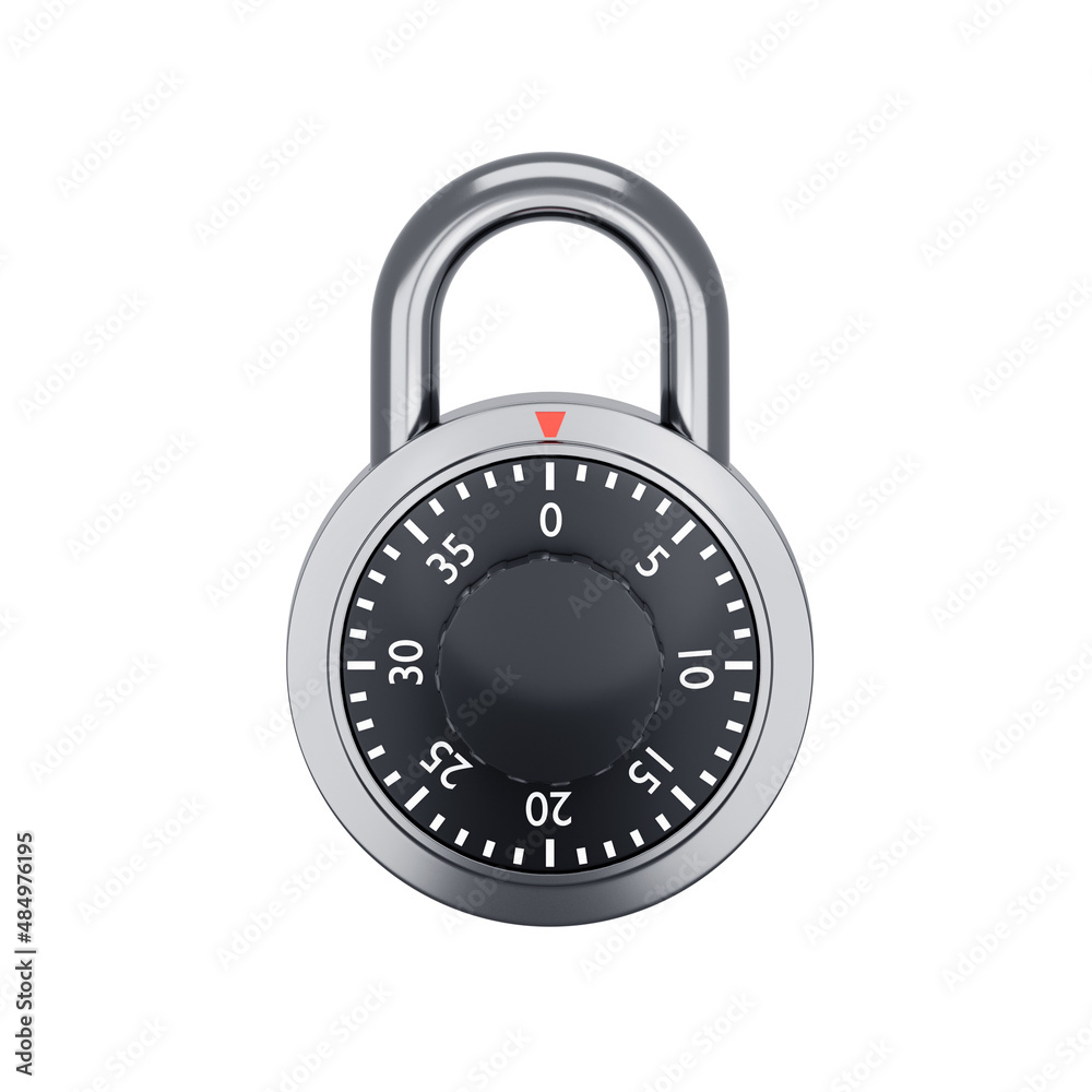 Steel silver padlock isolated. 3d illustration. Steel silver padlock isolated. 3d illustration.