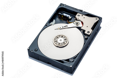 Fotografering Hard disk drive and open cover
