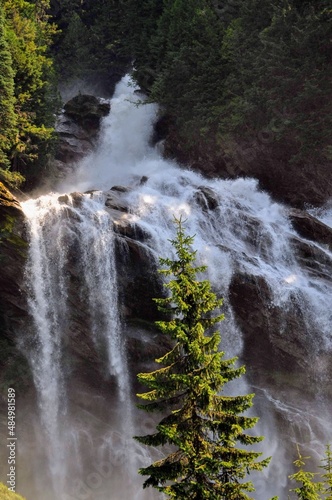 waterfall in the mountains