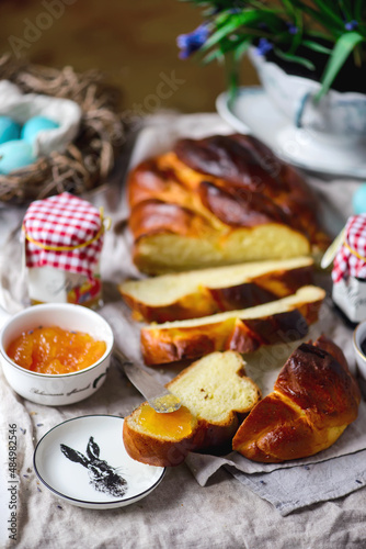 Easter challah..traditional easter pastries.