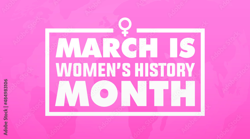 march 2022 is women's history month modern creative banner, sign, design concept, social media post, template with female women illustration and pink abstract background march 2022 is women's history month modern creative banner, sign, design concept, social media post, template with female women illustration and pink abstract background