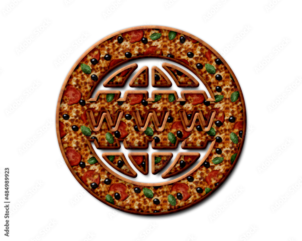 Internet Symbol symbol Pizza icon food logo illustration