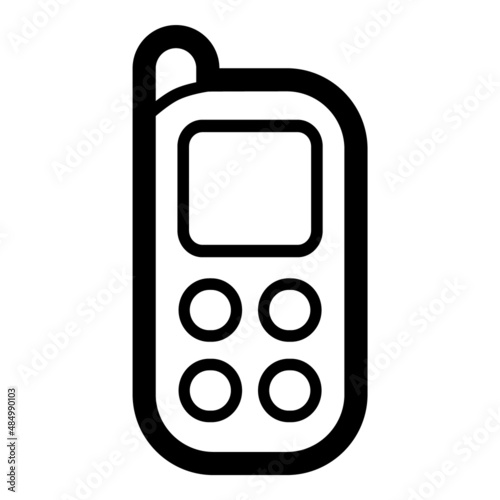 Keychain Alarm Flat Icon Isolated On White Background