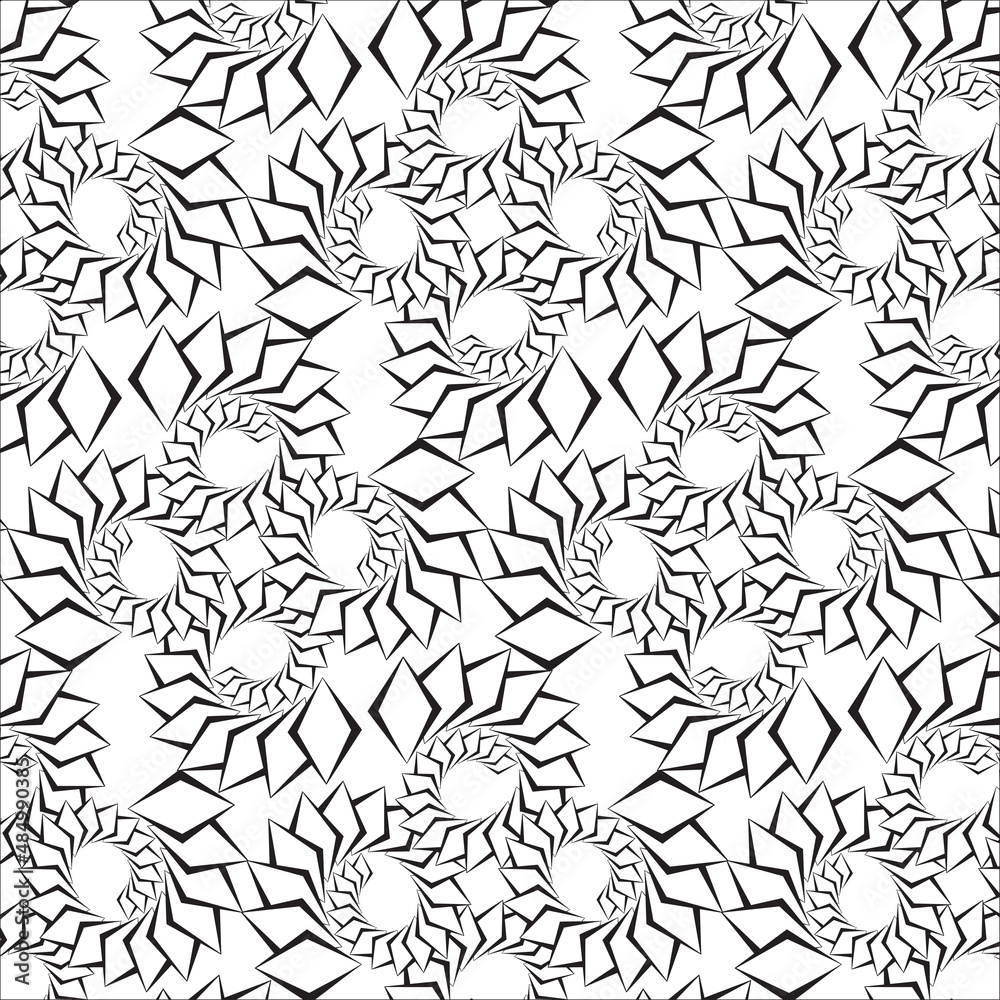 Black and white modern seamless repeat print pattern