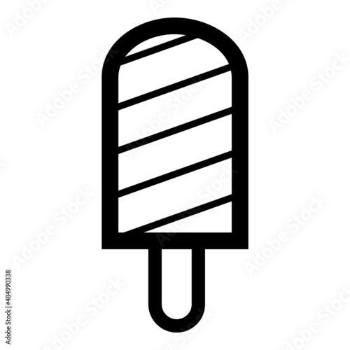 Icecream Flat Icon Isolated On White Background