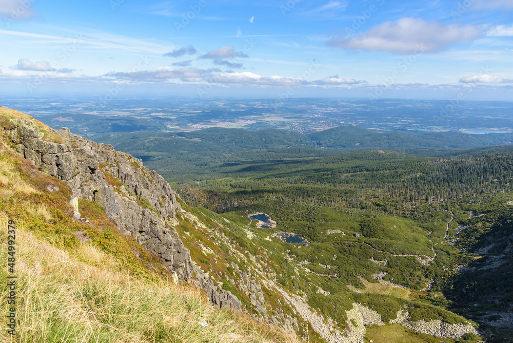 View of Sniezne Stawki in Polish Giant Mountains - obrazy, fototapety, plakaty 