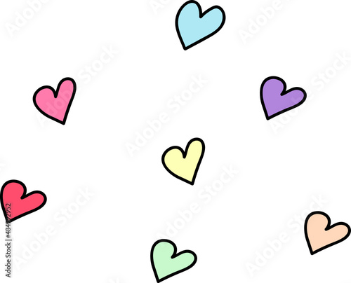 Colorful hearts
