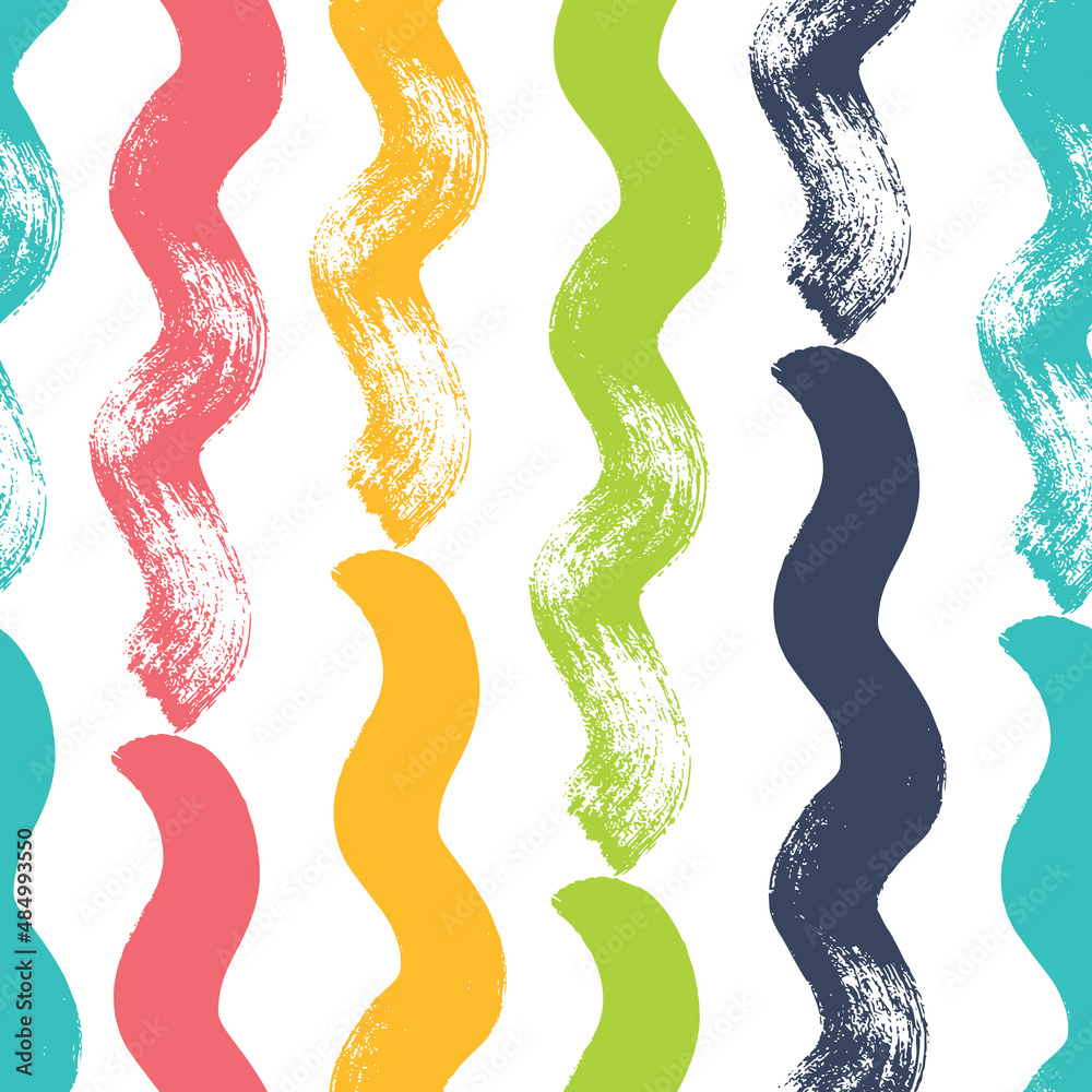 Seamless background with abstract waves. Dry brush and colored ink. Seamless background with abstract waves. Dry brush and colored ink.