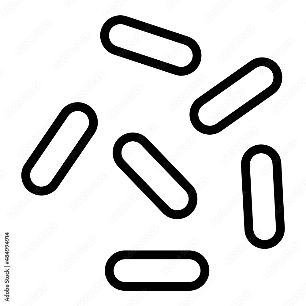 Virus Bacteria Flat Icon Isolated On White Background