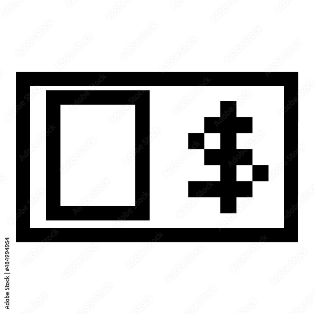 Pixelart Dollar Flat Icon Isolated On White Background Pixelart Dollar Flat Icon Isolated On White Background