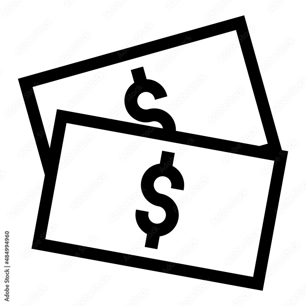 Dollar Bill Flat Icon Isolated On White Background Dollar Bill Flat Icon Isolated On White Background