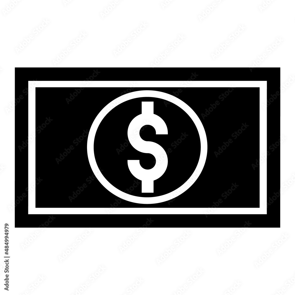 Dollar Bill Flat Icon Isolated On White Background Dollar Bill Flat Icon Isolated On White Background