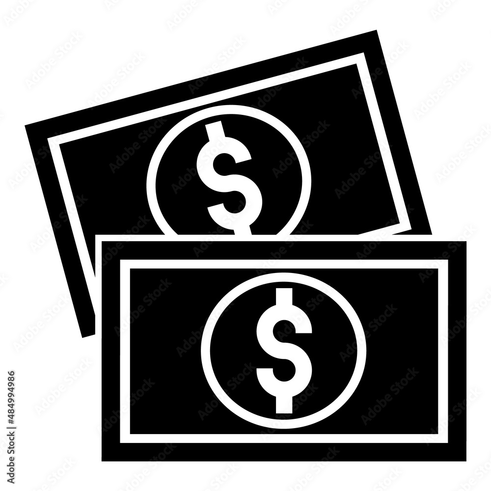 Dollar Bill Flat Icon Isolated On White Background Dollar Bill Flat Icon Isolated On White Background