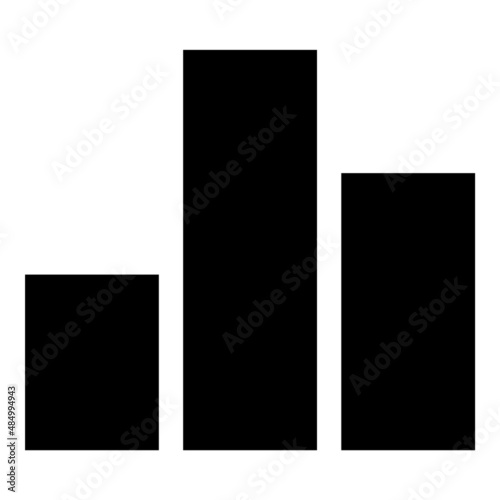 Graph Chart Analize Flat Icon Isolated On White Background