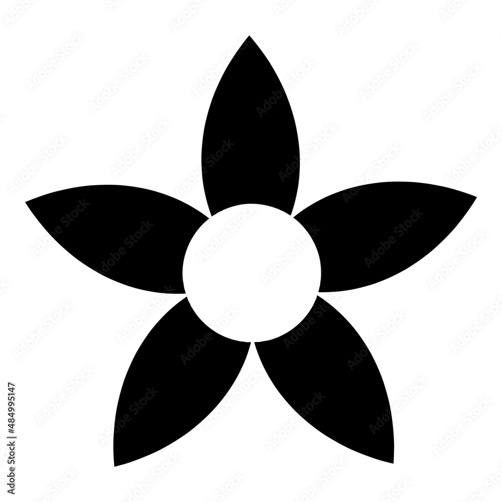 Flower Flat Icon Isolated On White Background Flower Flat Icon Isolated On White Background