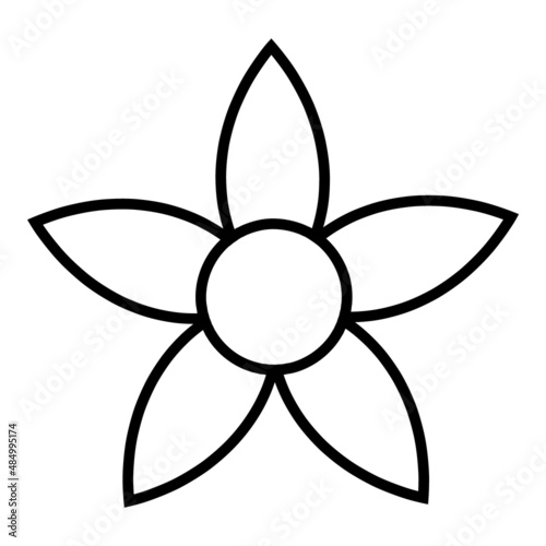 Flower Flat Icon Isolated On White Background