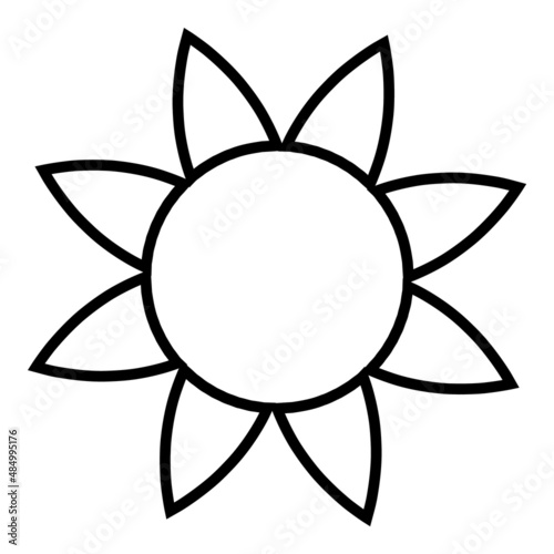 Flower Flat Icon Isolated On White Background