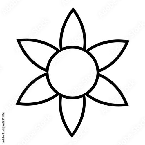 Flower Flat Icon Isolated On White Background