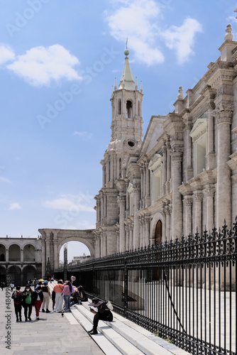cathedral of arequipa. architecture of the city of arequipa. city center.