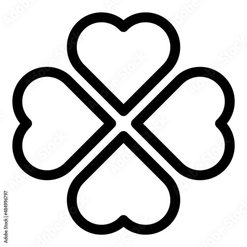 Clover Flat Icon Isolated On White Background