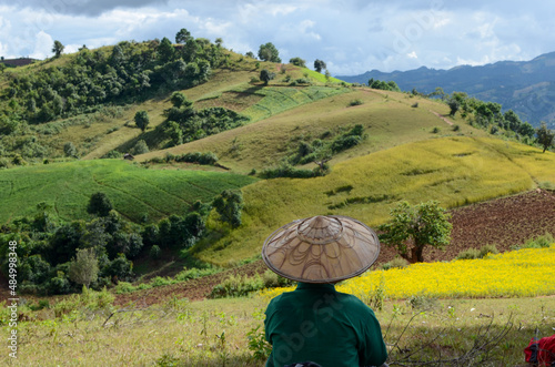 Person in the field.