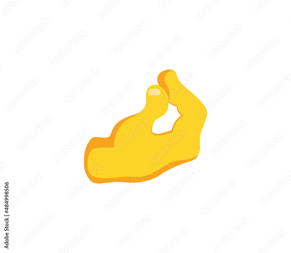 Pinched Fingers Gesture Icon. Pinched Fingers emoji. Pinched Fingers