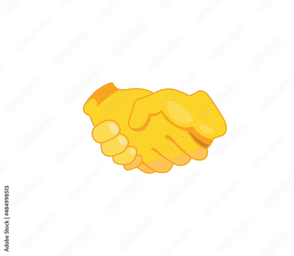 Premium Vector  Handshake vector flat icon. isolated hand shake emoji  illustration.