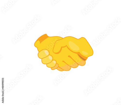 Handshake vector flat icon. Isolated hand shake emoji illustration