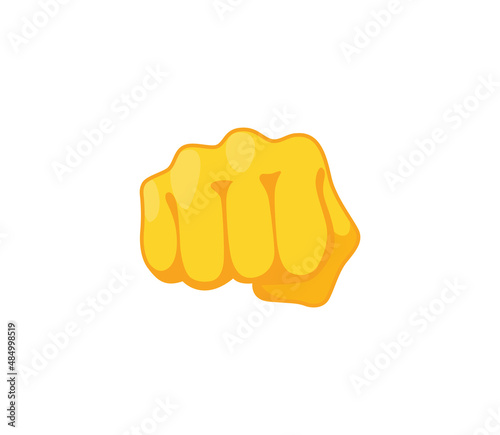 Oncoming fist vector flat icon. Isolated fist emoji illustration