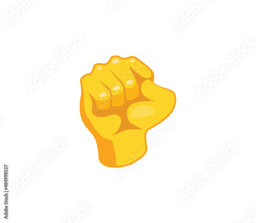 Raised Fist Emoji Gesture. Raised Fist emoticon gesture