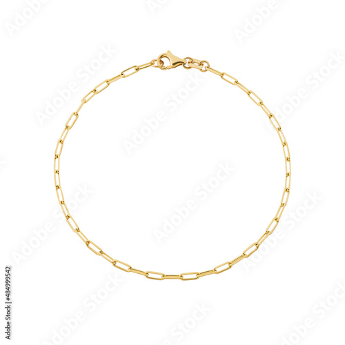 Gold jewelry. Gold chain isolated