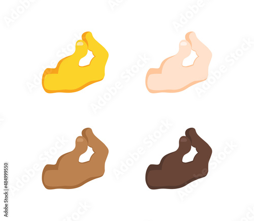 Pinched Fingers Gesture Icon. Pinched Fingers emoji. Pinched Fingers sign. All skin tone gesture emoji