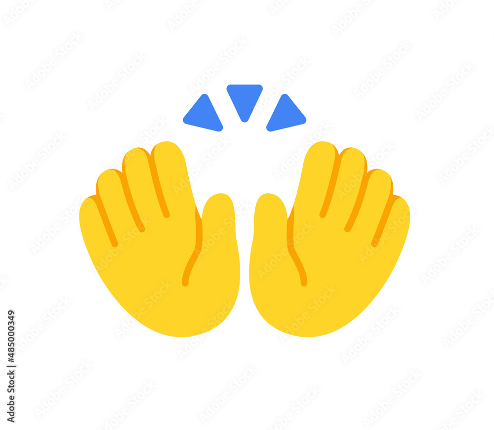 Raising Hands vector flat icon. Isolated Praying hands, prayer emoji illustration Raising Hands vector flat icon. Isolated Praying hands, prayer emoji illustration