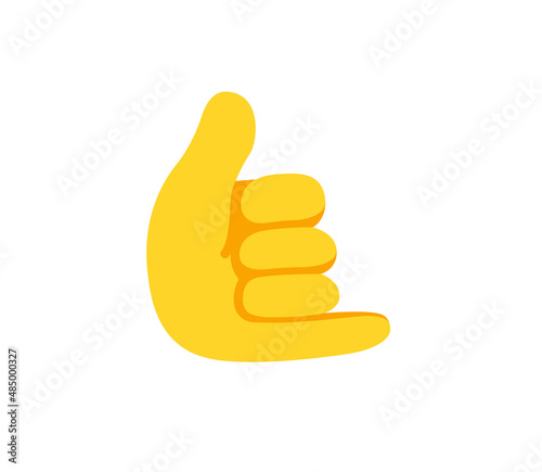 Call Me Hand vector flat icon. Isolated call me hand gesture emoji illustration