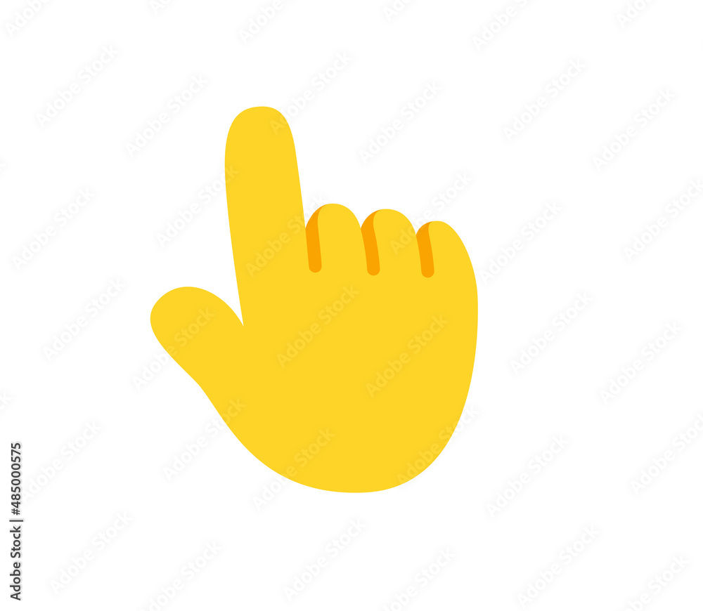 Index Finger Pointing Up emoji gesture vector isolated icon illustration. Index Finger Pointing