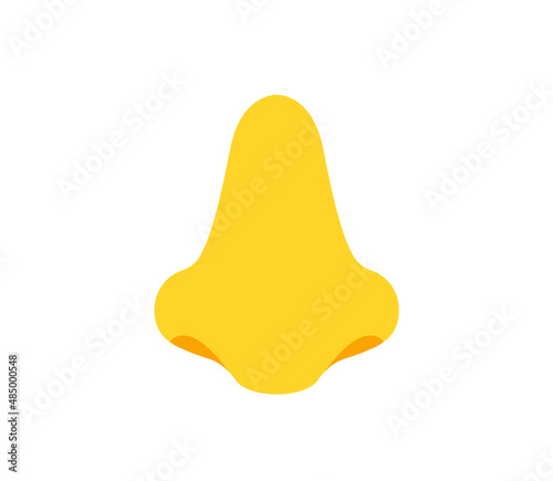 Nose vector flat icon. Isolated human nose, face emoji illustration