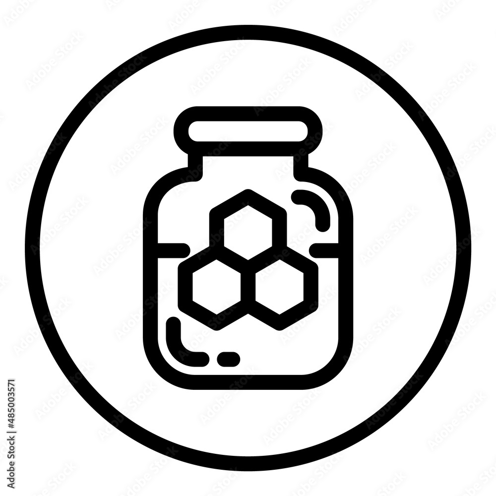 Honey Flat Icon Isolated On White Background Honey Flat Icon Isolated On White Background