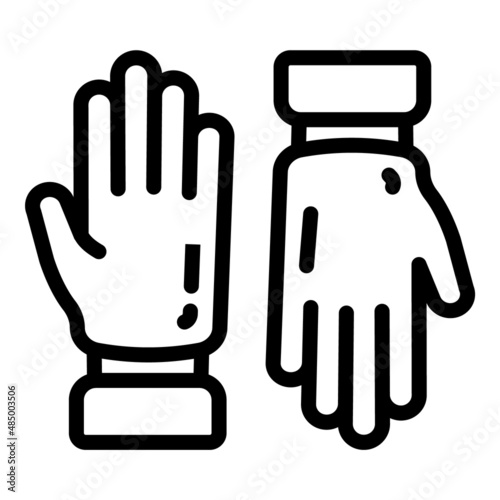 Apiary Gloves Flat Icon Isolated On White Background