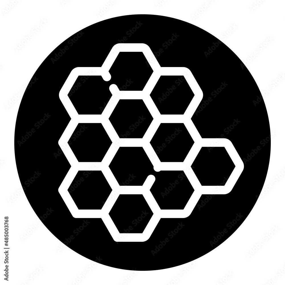 Honeycombs Flat Icon Isolated On White Background