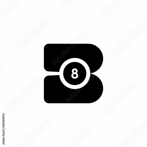 Letter B with Billiards Logo Design