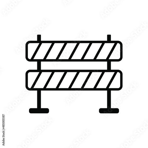 construction barrier outline style icon