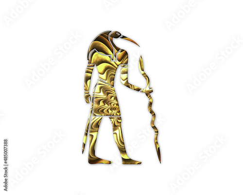 Thoth Egyptian God symbol Golden Crispy icon logo illustration © SunFrot