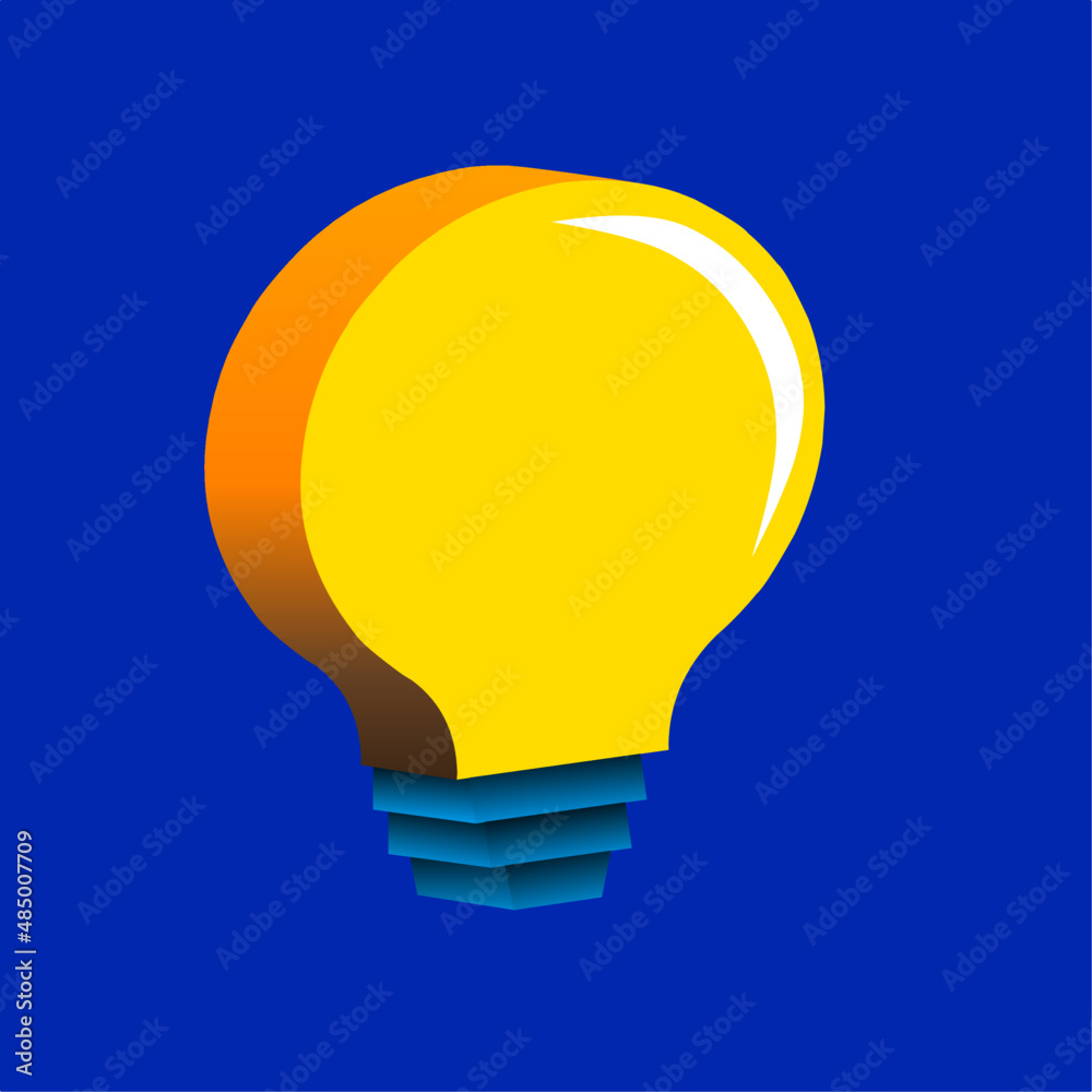 3D light bulb icon 3D light bulb icon