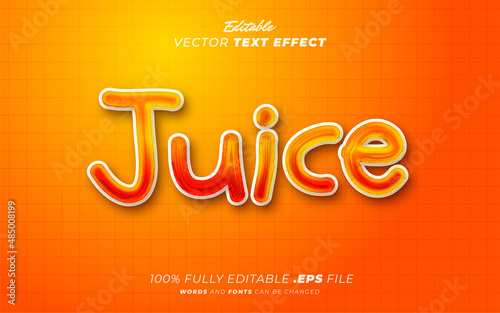Juice liquid text effect